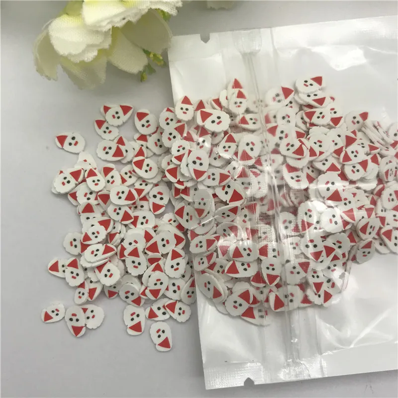 20g Christmas Santa claus gloves Resin DIY Supplies Nails Art Polymer Soft Clay Accessories DIY Sequins scrapbook shakes