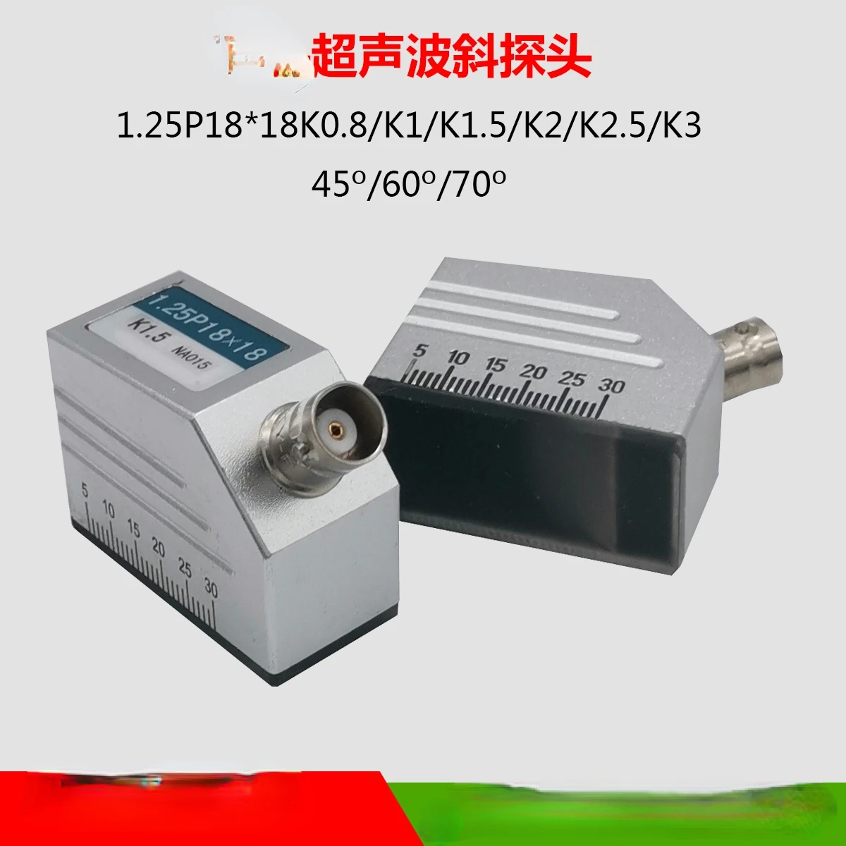 

Ultrasonic Oblique Probe 1.25P18X18K1.5 Non-destructive Testing UT Flaw Detector Probe