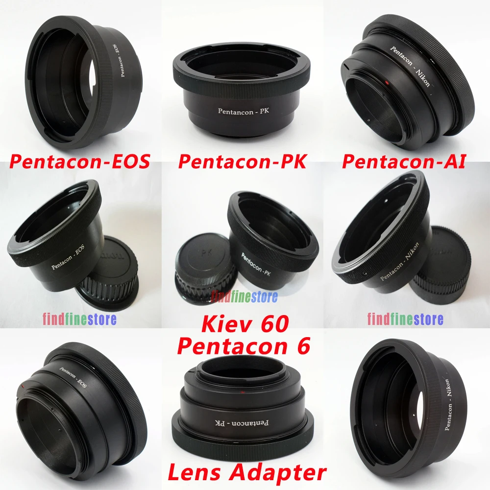 Pentacon 6 Kiev 60 P6 Lens to Canon EOS EF 650D 5D 7D II 1200D Nikon F AI D5200 D700 D300 Pentax K PK Mount Camera Adapter + CAP