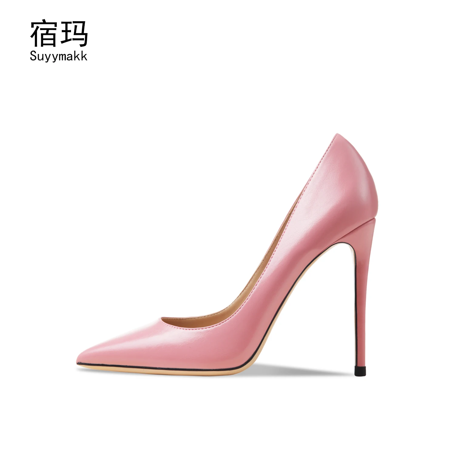 shoes woman 2024 trend Real Leather Pink Women\'s High Heels Shoes Spring Luxury Pointed Toe Classics Pumps Sexy Wedding Shoes