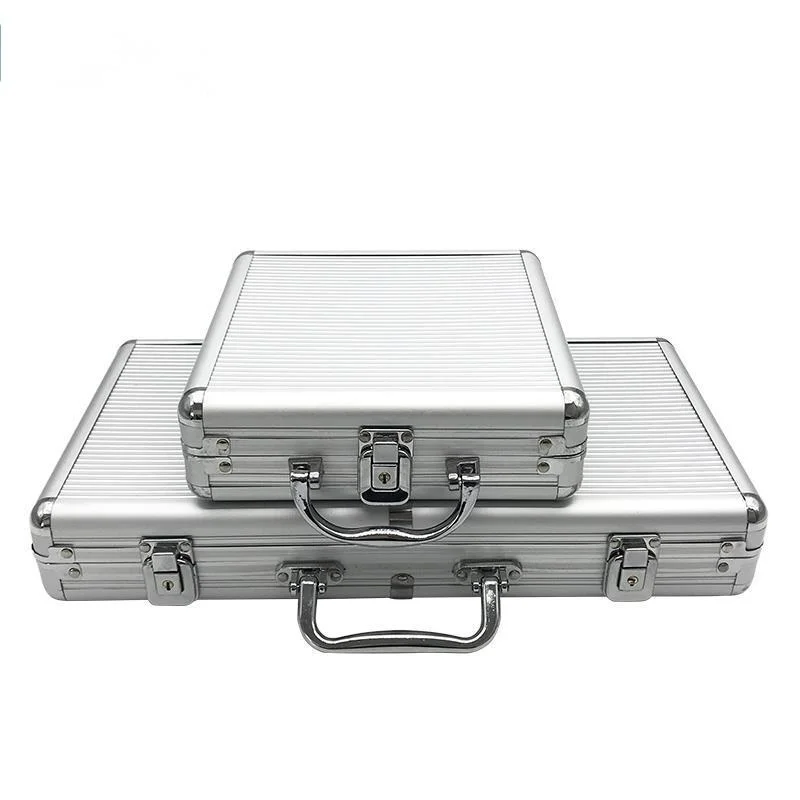 

Portable 100/300 Suitcase Poker Set Chips Box Non-slip Mat Aluminum Suitcase Texas Playing Card Chips Box Entertainment