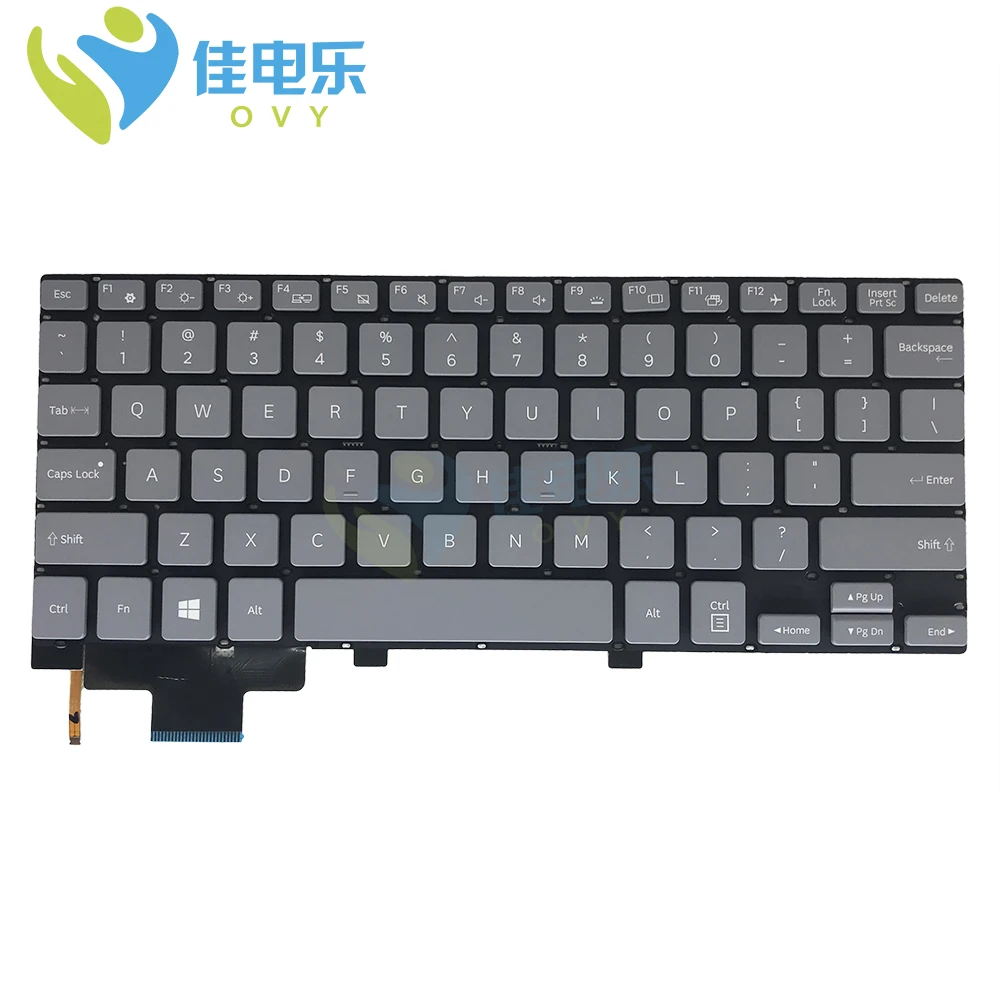 

OVY US English Backlight keyboard for Samsung 9Z.NDVBN.D01 NSK-MVDBN Gray laptops Replacement keyboards original Markdown sale