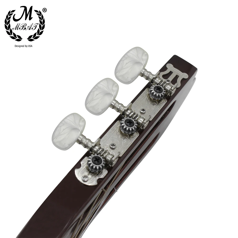 M MBAT Stimmwirbel für Gitarrensaiten, 1 Paar Säulen, weißer Gitarrenknopf für klassische Gitarre, Instrumententeile, Zubehör Y-04 – Detail 8