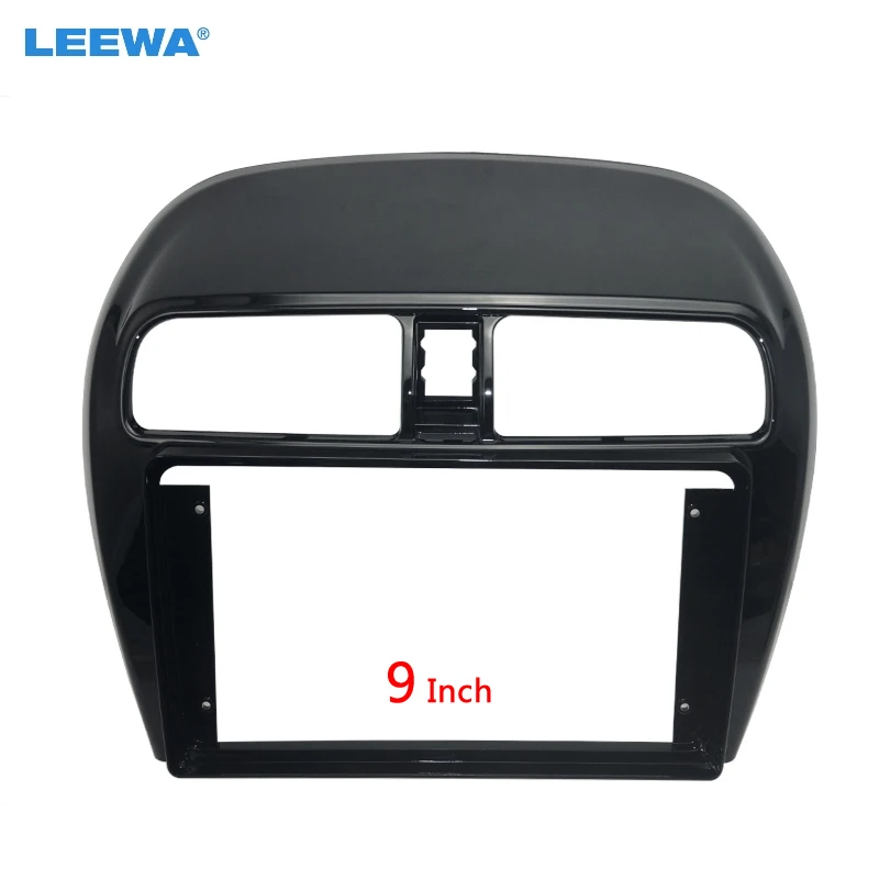 

LEEWA Car 2Din Radio 9" Big Screen Stereo Fascia Frame for MITSUBISHI Attrage/Mirage/Space Dash Mount Trim Kit #CA6753