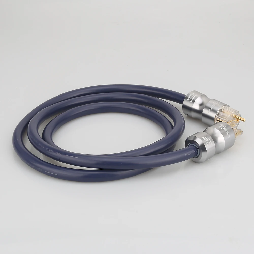 P101 Hi Cấp 7N Đồng Schuko Cáp Mạ Vàng EU Cắm Điện Cáp Hifi Dây Nguồn Cáp Cho DVD CD Amp Đường Dây Điện