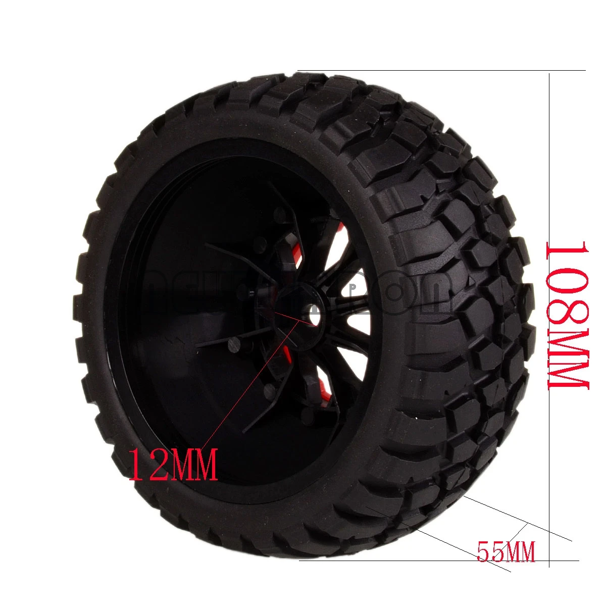 4PCS Bead-Lock Wheel Rim & 110MM Tires Tyre Short Course Truck FOR 1/10 RC Short-Course Truck Traxxas Slash HPI NEW ENRON1:10