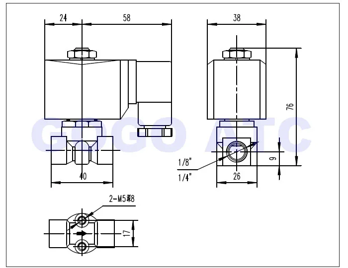 Magnetventil GSPG-06 Wasser und Dampf — Detail 1