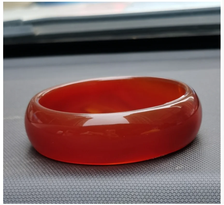 

Top Quality Classic Chinese Red Agate Jade Bracelet 52-68mm Exquisite Chalcedony Bangle Perfect Accessories Gift Unisex