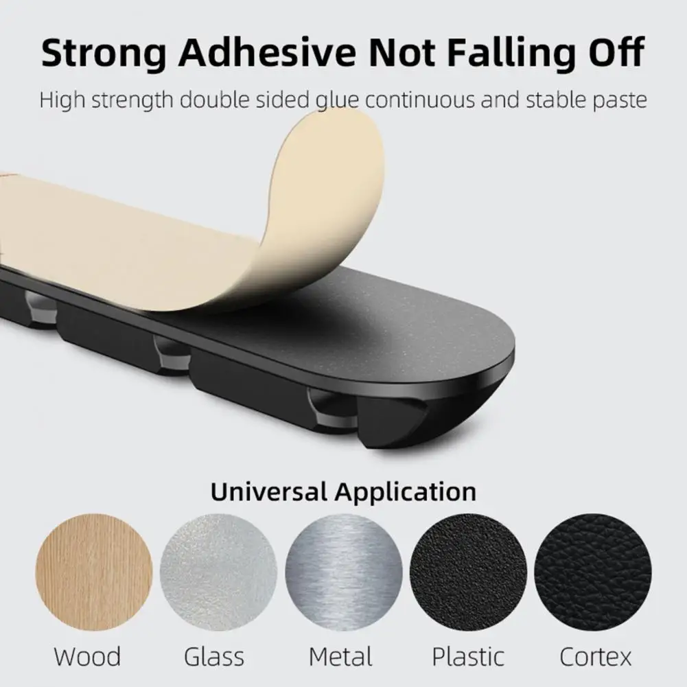 케이블 홀더 주최자 유연한 실리콘 4 홀 USB 와인 더 관리 클립 충전 용 데스크탑 홀더 데이터 케이블 전원 코드