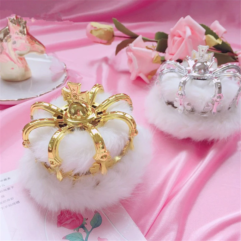 Horquilla de corona de plata/oro Lolita, horquilla suave para hermana y niña, accesorios de disfraz para juego de Cosplay KC Lolita hechos a mano