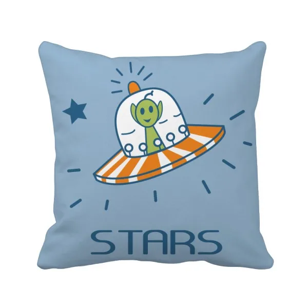 Universe And Alien Travel Among Stars Throw Pillow Square Cover