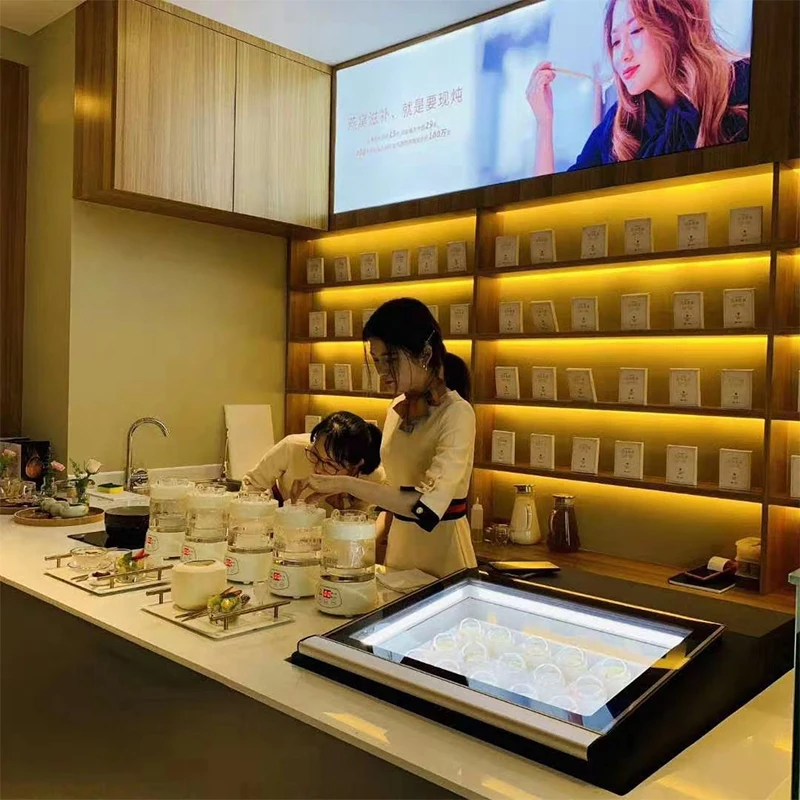 220Vdesktop 3-Tray Ijs Vitrinekast Desktop Direct Cooling Ijs Display Vriezer Kleine Ijskast