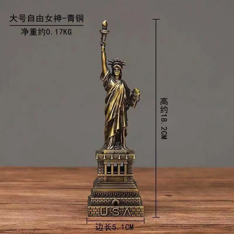 Statue of Liberty Tower Windmill Ferris Wheel Model Collection New York Office Room Decoration Travel Souvenirs