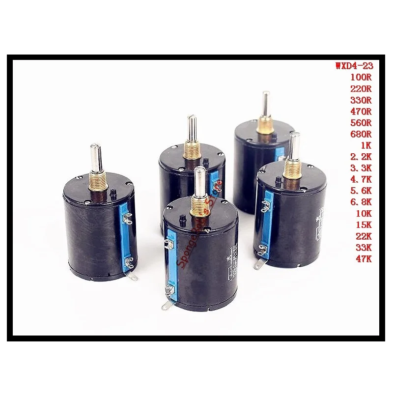 

2pcs/Lot WXD4-23-3W 100R/220R/330R/470R/560R/680R/1K/2.2K/3.3k Ohm Multi-Circle Precision Wire-Wound Potentiometer