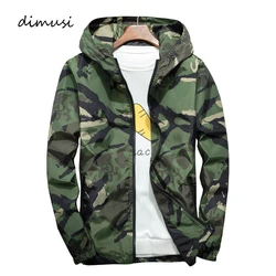 Spring Autumn Men's Bomber Jackets Casual Man Camo Military Hooded Coats Male Outwear Windbreaker Zipper Jackets Brand Clothing
