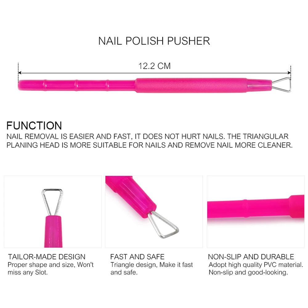 1 قطعة مثلث انتهازي للبشرة مقشرة ل هلام مزيل طلاء الأظافر الثلاثي تصميم إهاب مقشرة مسمار أدوات مانيكير مسمار الفن الجمال