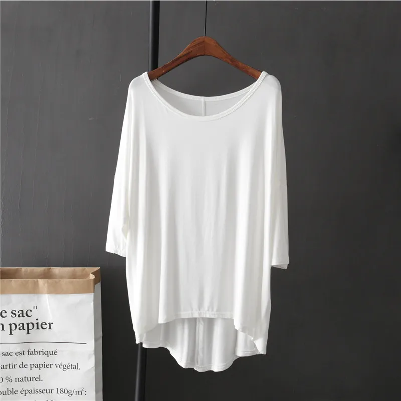 T-shirts Women Popular Cozy Teens Ladies Tops Solid Fashion O-Neck Korean Style Newest Minimalist Loose Leisure Streetwear Soft