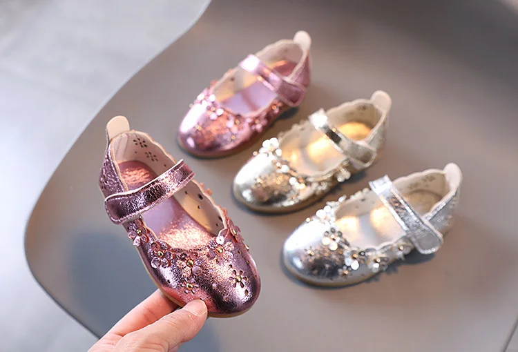 Classic Newest Summer Fashion Leather shoes Sweet Children Sandals For Girls Toddler Baby Breathable PU Fashion Shoes size