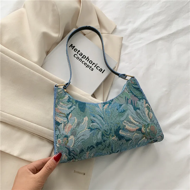

Fashion Painting Women Luxury Handbag Simple Underarm Bag Plaid Shoulder Bags Female Fashion Messenger Bag Ladies Handbag