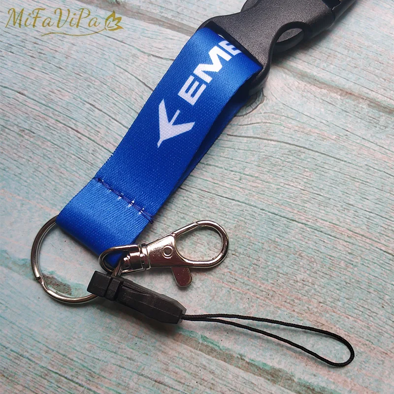 1 PC MiFaViPa Blue Embraer Neck Strap Chaveiro Key Chain Flight Crew Llavero Lanyard Keychain for ID Card Holder Fashion Trinket