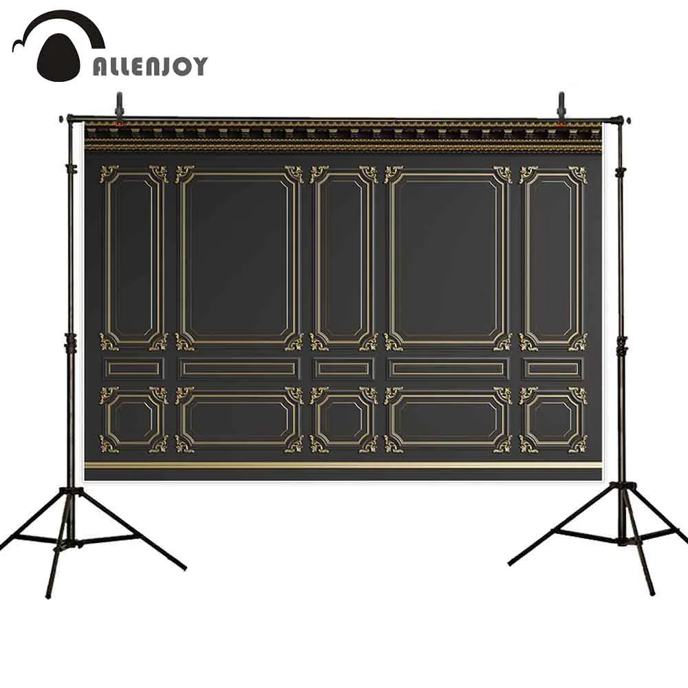 Allenjoy สีดำผนัง photophone ภาพฉากงานแต่งงานวันเกิดใหม่ปีถ่ายภาพพื้นหลังสตูดิโอฉากหลัง photozone