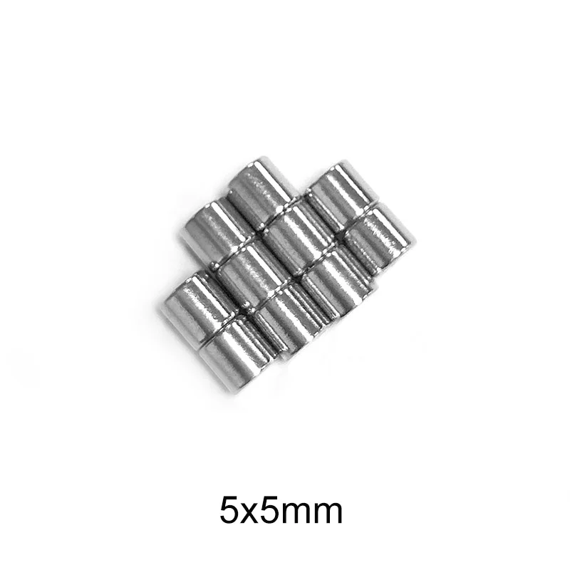 Aimant rond super bain en néodyme, petits aimants, feuille magnétique en continu, 5x5mm, 5x1mm, 5x2mm, 5x3mm, 5x4mm