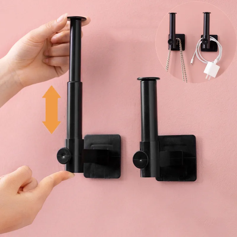 New ABS Under Cabinet Paper Roll Rack Towel Holder adhesive Tissue Hanger Storage Rack For Bathroom Toilet Kitchen organizer