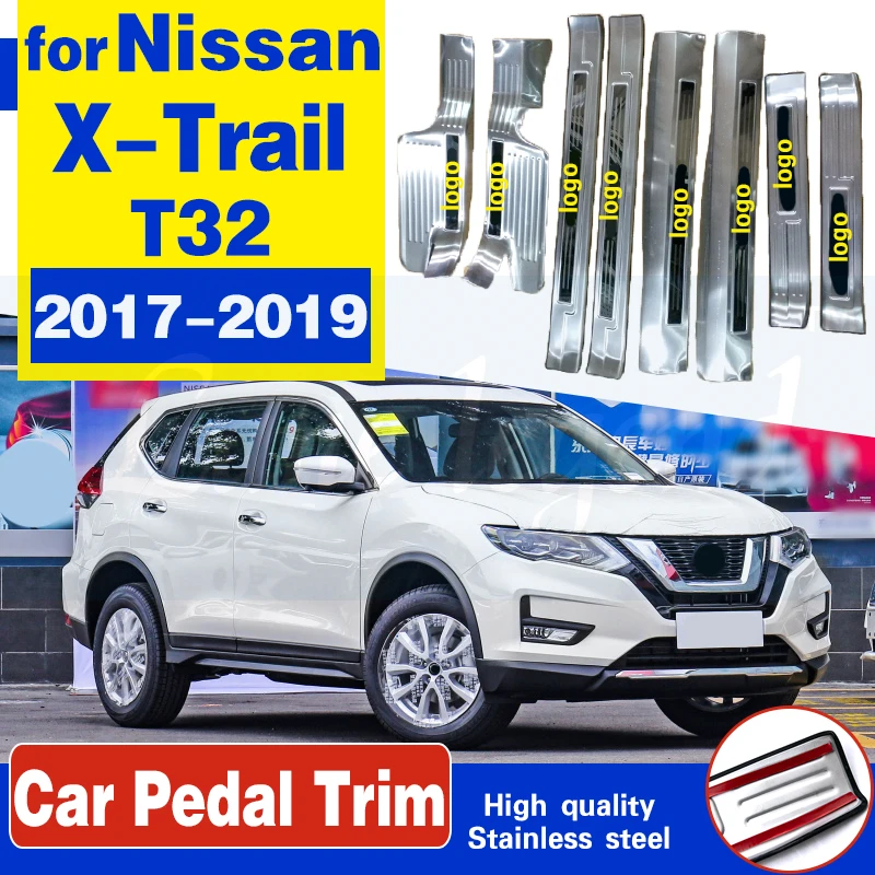 

Internal/external Protector Sill Tread Plate Trim Scuff Plate/Door Sill Door Sill For Nissan X-Trail X Trail T32 2017 2018 2019