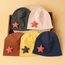 Spring Autumn Thin Children's Hat Beanie Single Layer Cute Star Cotton Knitted Baby Boys Girls Hats Kids Cotton Infant Beanies