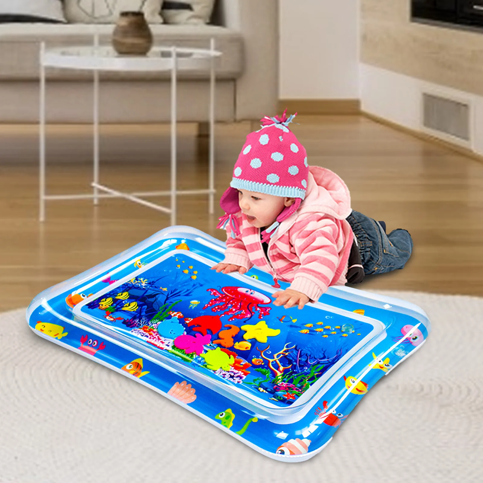 Summer Iatable Water Mat For Babies Safety Cartoon Crawling Cushion Ice Infant Early Learning Education For Baby Play Toys