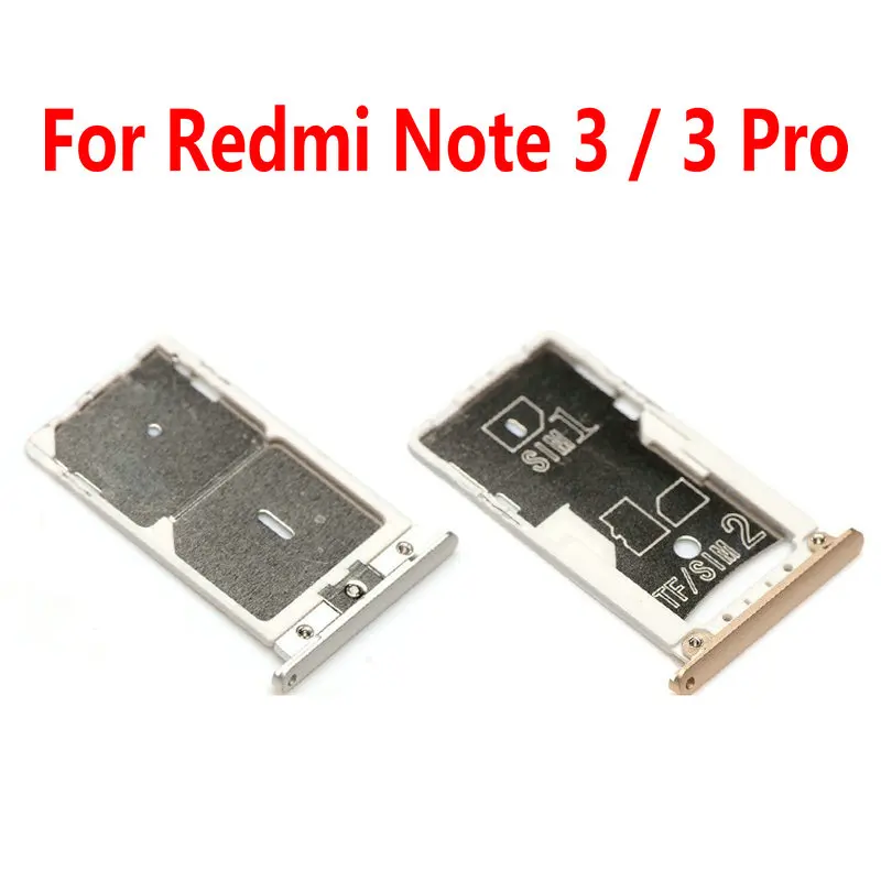 For Xiaomi Redmi Note 3 / Note 3 Pro SIM & TF Card Tray Adapters Socket Slot Holder Adapters Replacement Parts