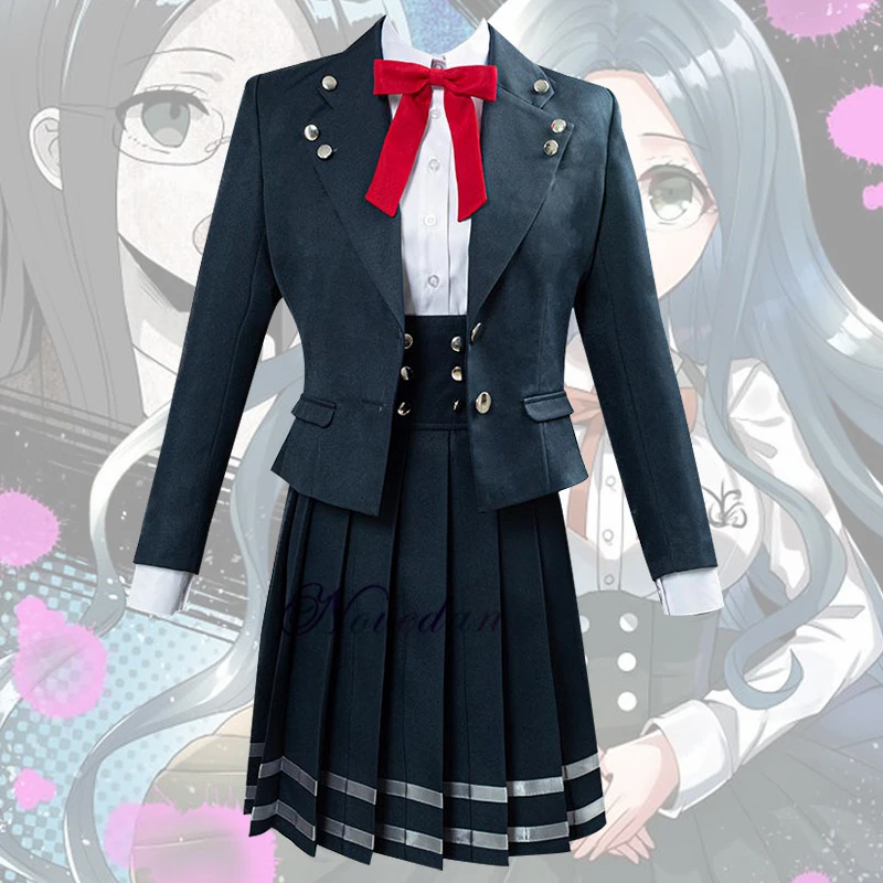 เกมอะนิเมะ Danganronpa V3 Shirogane Tsumugi ชุดคอสเพลย์ผู้หญิงสาว JK ชุดงานปาร์ตี้วันฮาโลวีนชุด