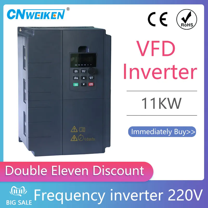 

11KW/15KW/18.5KW/22KW/30KW 220V Three-phase inverter Input VFD 3 Phase Output Frequency Converter Adjustable Speed Inverter