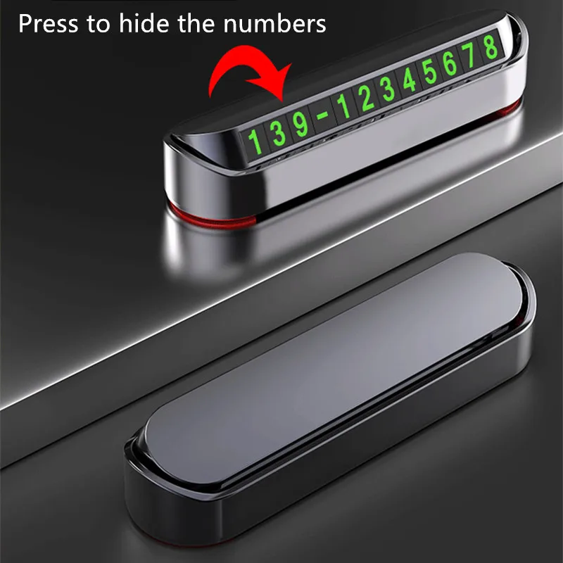 سيارة مؤقتة بطاقة ركن السيارة ملصق السيارات رقم الهاتف بطاقة لوحة الرقمية وقوف السيارات رقم حامل علامة توقف السيارة التصميم الداخلي للسيارة #1