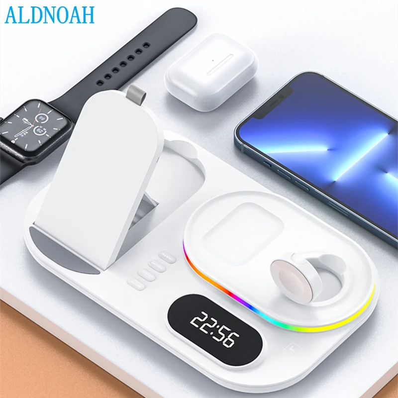 

4 In 1 Wireless Charger Base For iPhone 13 12 11 Pro Max XS XR Max 30W Fast Charging Dock Station for Apple Watch Airpods Pro