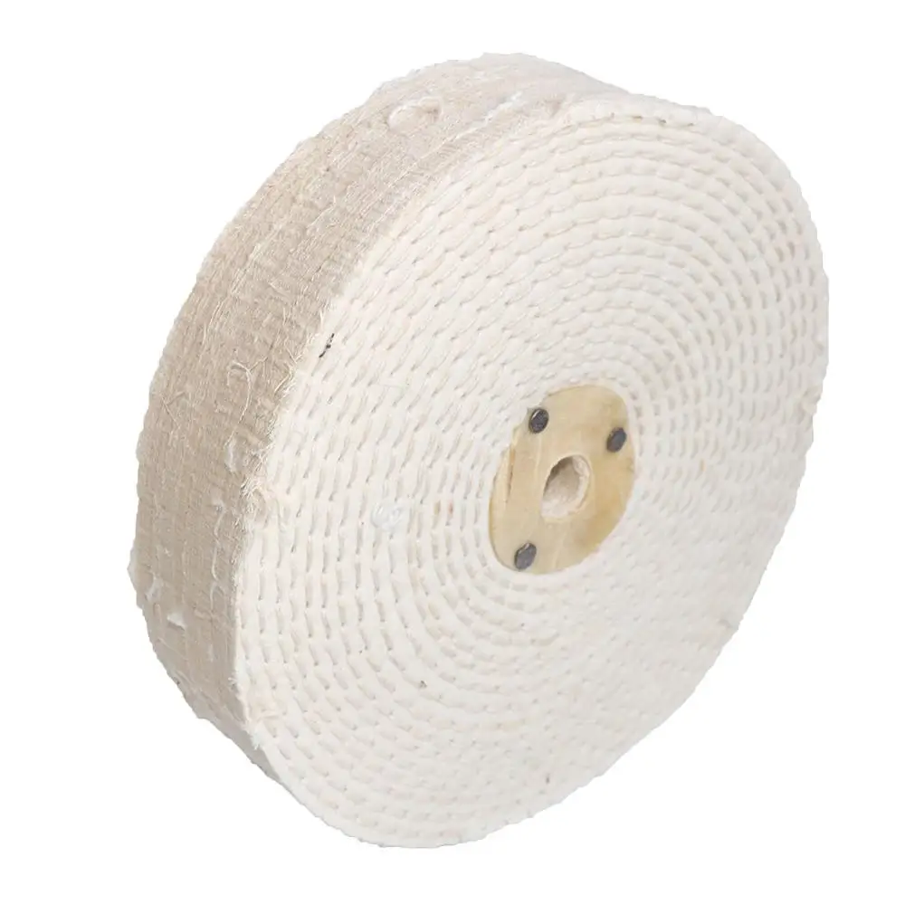 1PC 8Inch Cotton Cloth Buffing Wheel 200mm Matel Mirror Polishing Wheel 10mm Hole