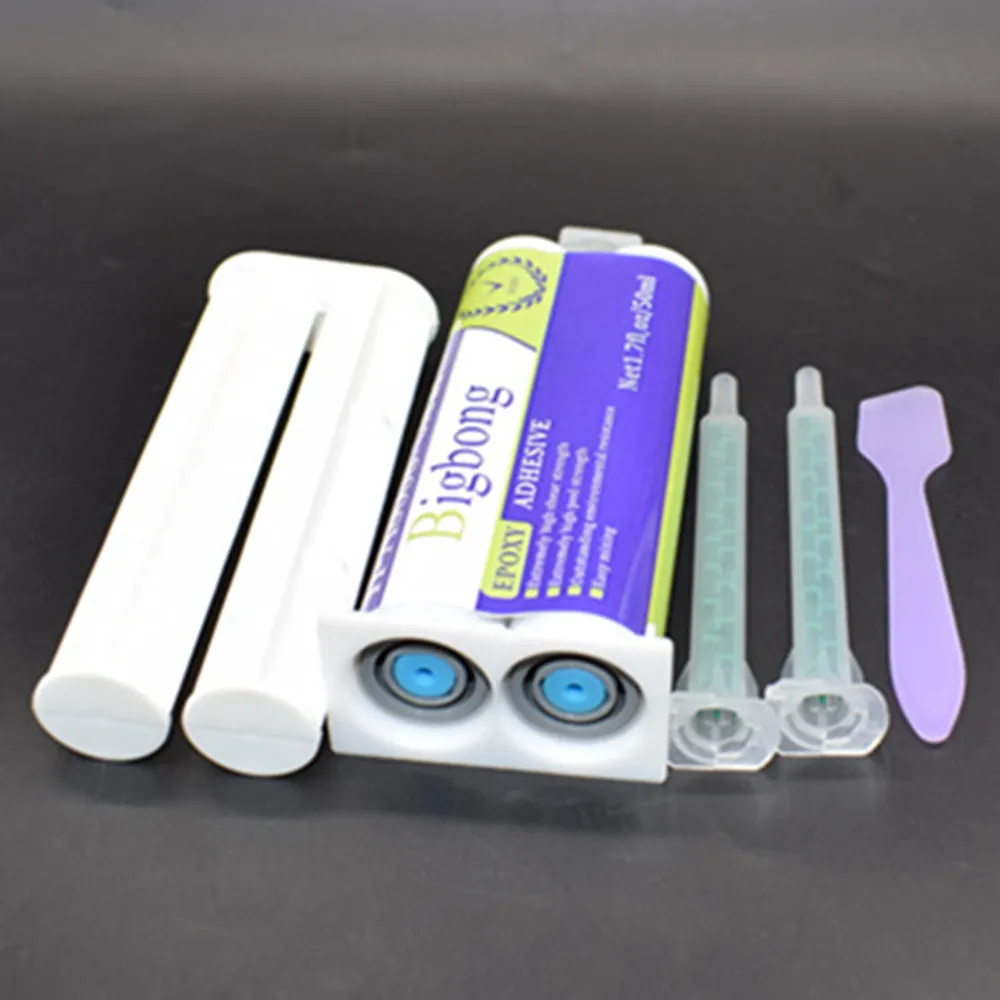 

50ml 1:1 Transparent/Clear Epoxy Resin AB Glue & 2pcs Epoxies Static Mixing Nozles Mixer & Hand Epoxy Plunger & Mixing Shovel