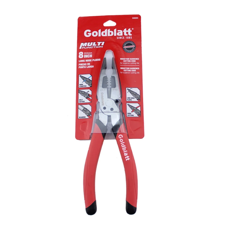 Goldblatt 8 pollici Lungo Naso Pinze Multi Functional Pinza Cable Wire Cutter Pinza wire stripper