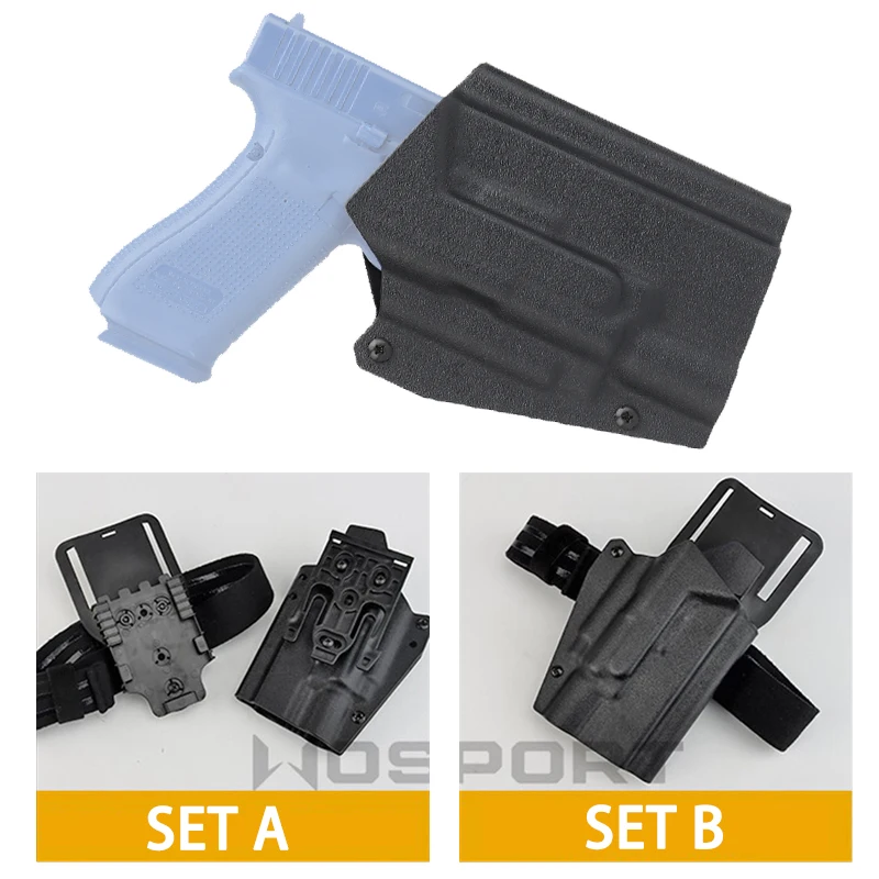 

Кобура Kydex Glock 17 19x45 на бедро с зажимом для ремня с креплением X400 фонарик пистолет кобура аксессуары для страйкбола