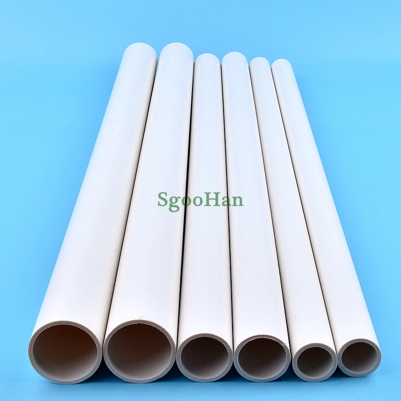 2PCS 49-50cm Long OD 20~110mm White PVC Pipe Aquarium Tank Fittings Home Garden DIY Irrigation System PVC Tube Water Supply Pipe