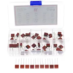 50Pcs/Box 10 Kinds x 5pcs 392 Square Fuse Plastic Electrical Assorted Fuse Mix Set 0.5A 1A 1.25A 1.6A 2A 2.5A 3.15A 4A 5A 6.3A