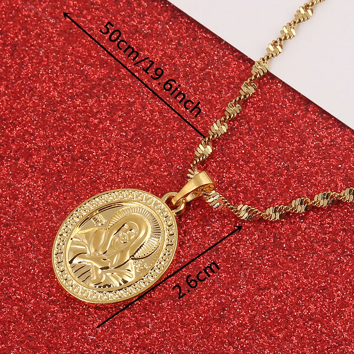 Virgin Mary Pendant Necklace Women Trendy Goddess Chain Jewelry Catholic Bible