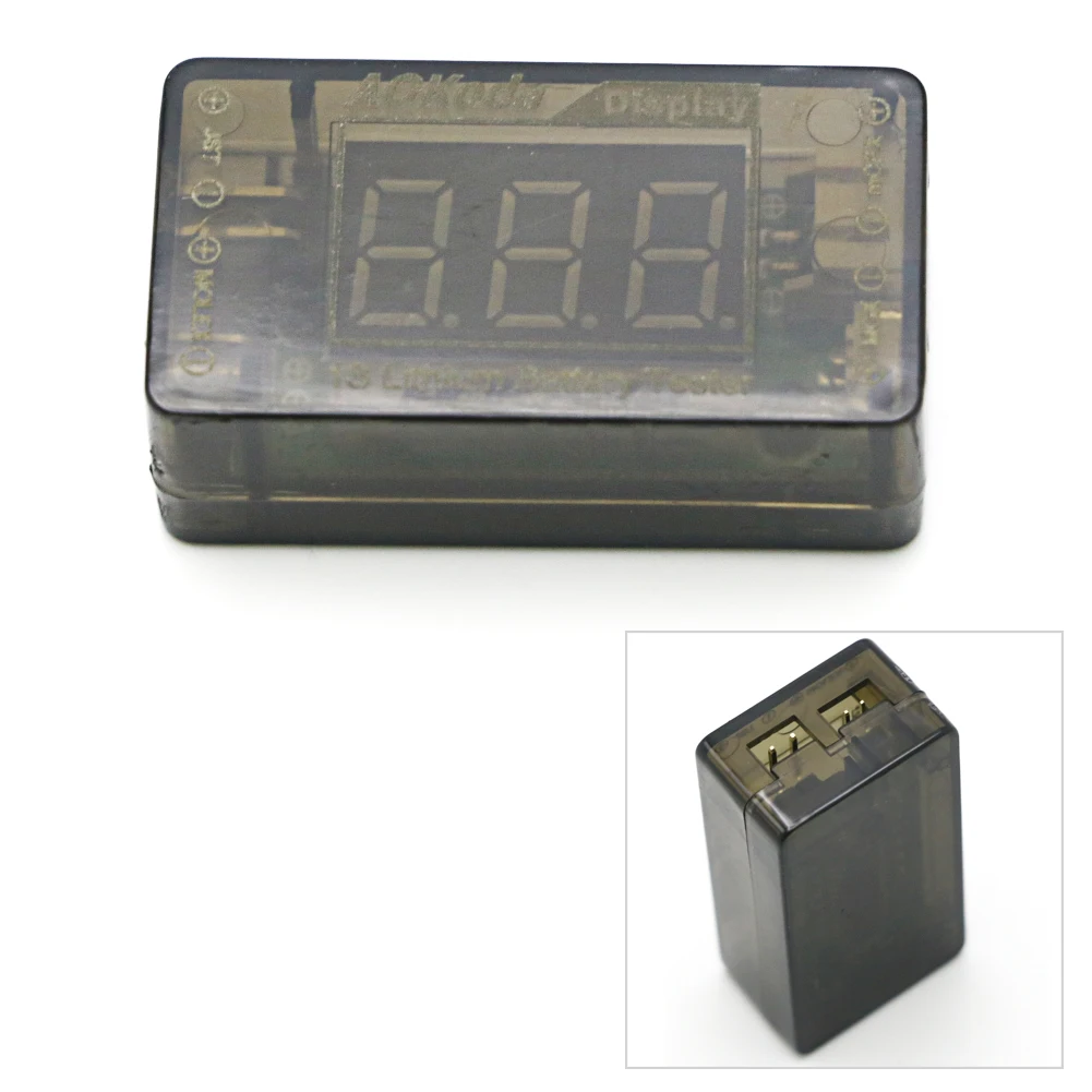 AOKoda AOK-041 1S Lithium Battery Tester Indicator for Checker For JST MOLEX mCPX MCX Plug Connector Battery Voltage