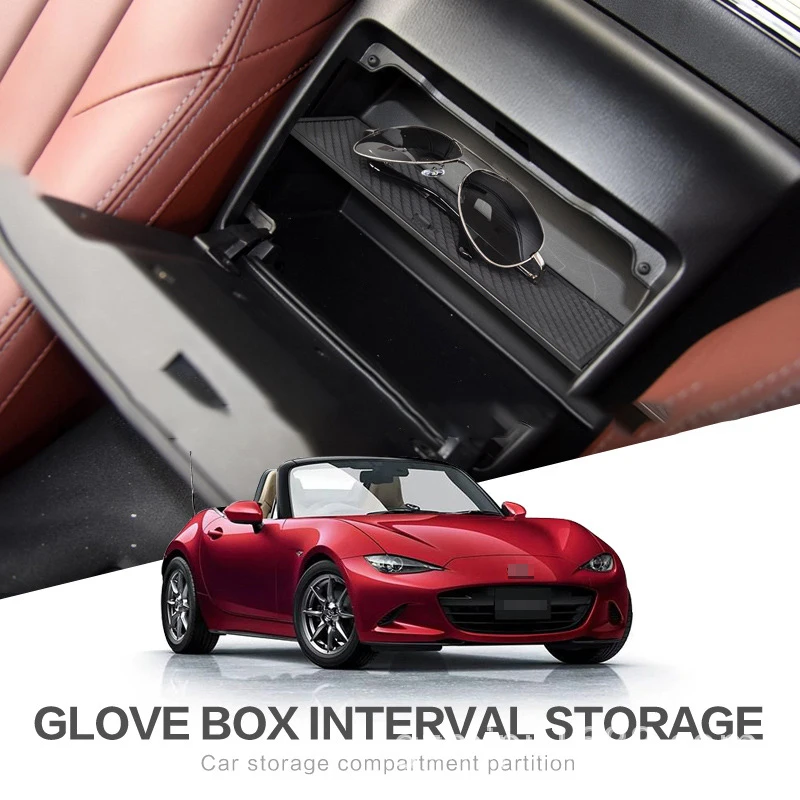 Car Central Armrest Box Partition Storage Box Compartment Decoration For Mazda MX-5 RF MIATA 2015 2016 2017 2018 2019