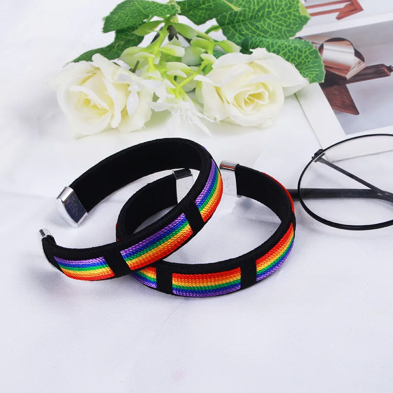 Pride Rainbow Knitting Bracelet Gay and Lesbian Bracelet Fashion Friendship Couple Jewelry Best Friend Birthday Gift