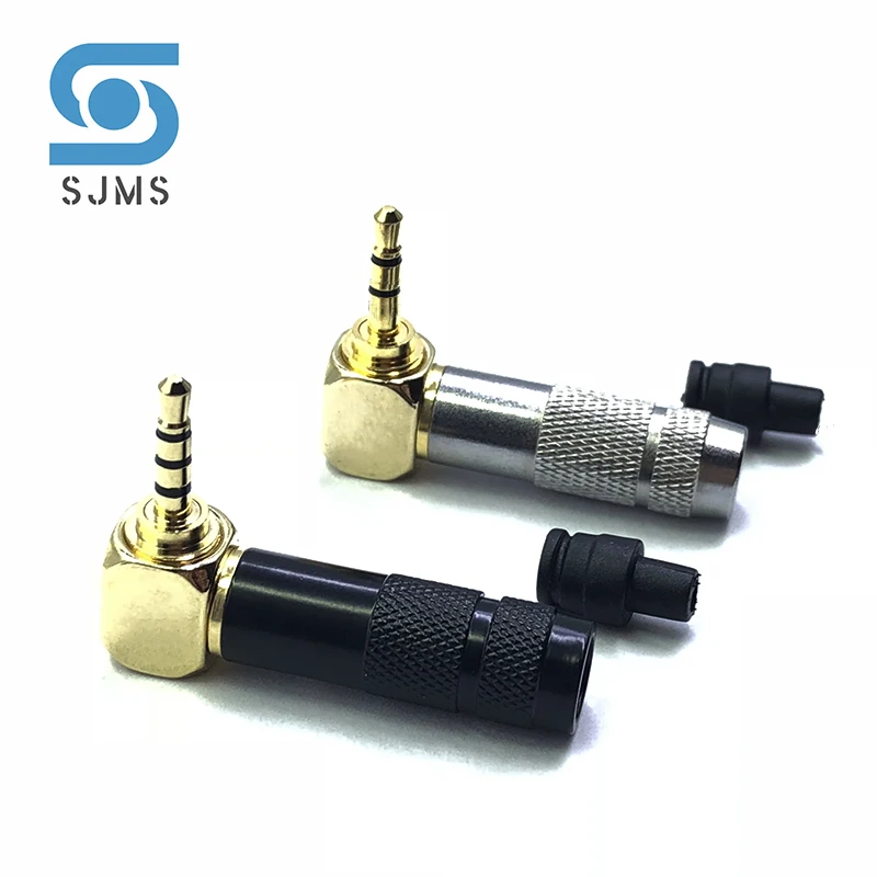 Gold plated Stereo with Clip 2.5 mm 3 Pole 4 Pole Repair Headphone Jack Plug Cable Audio Plug Jack Connector Soldering