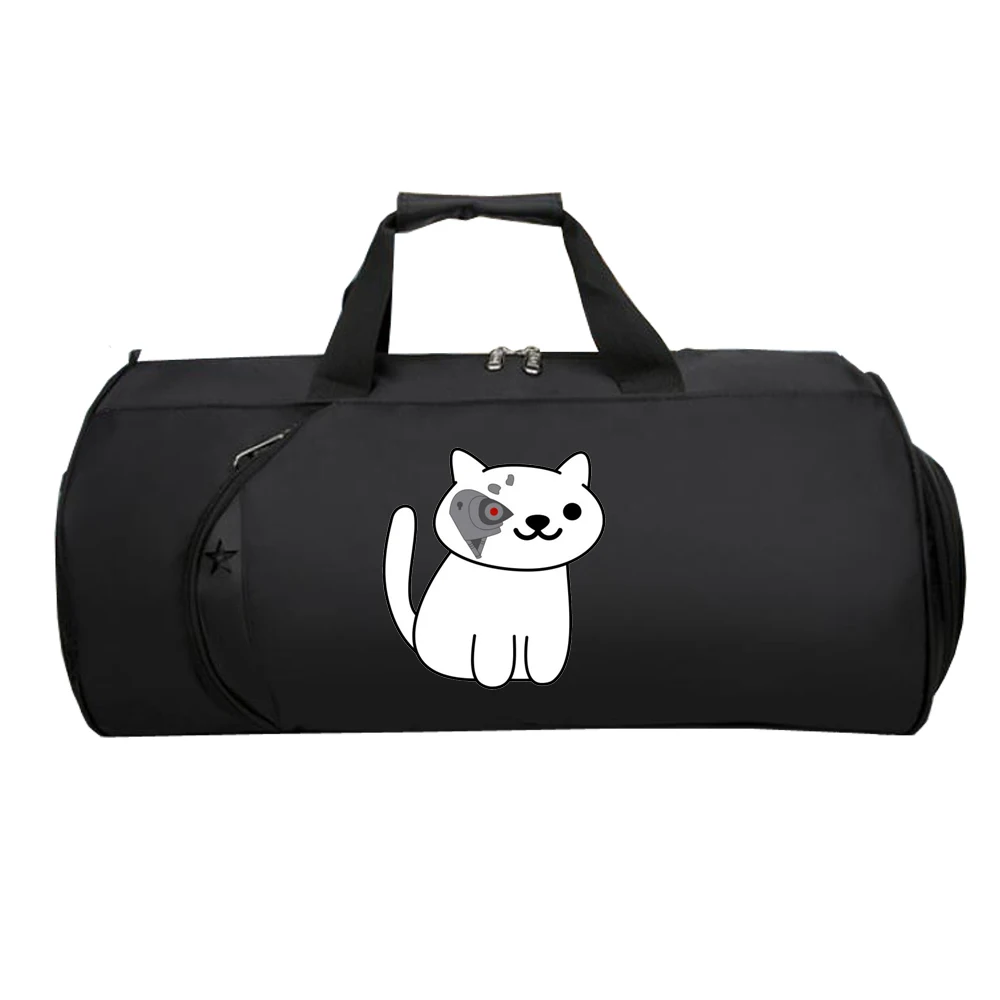 

2022 NEW Men Travel luggage Handbag bag Luggage Suitcase Large Multifunction Shoulder Tote Bag for Cartoon Game Neko Atsume