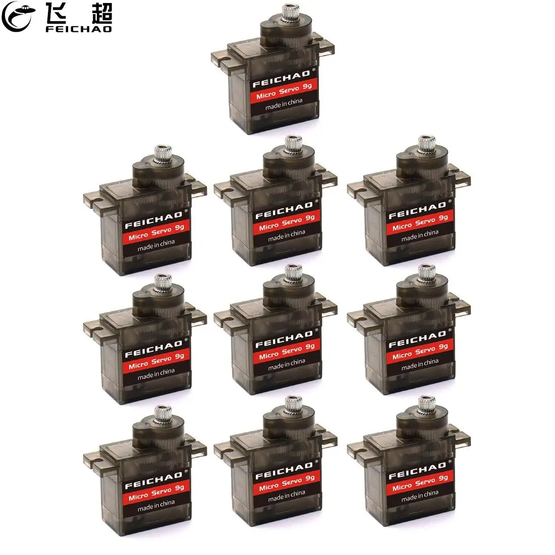 

10PCS FEICHAO Mini SG90 9g Micro Servo for RC Helicopter Airplane Car Boat MG90S Metal/SG90 Plastic Gear Micro Servo Optional