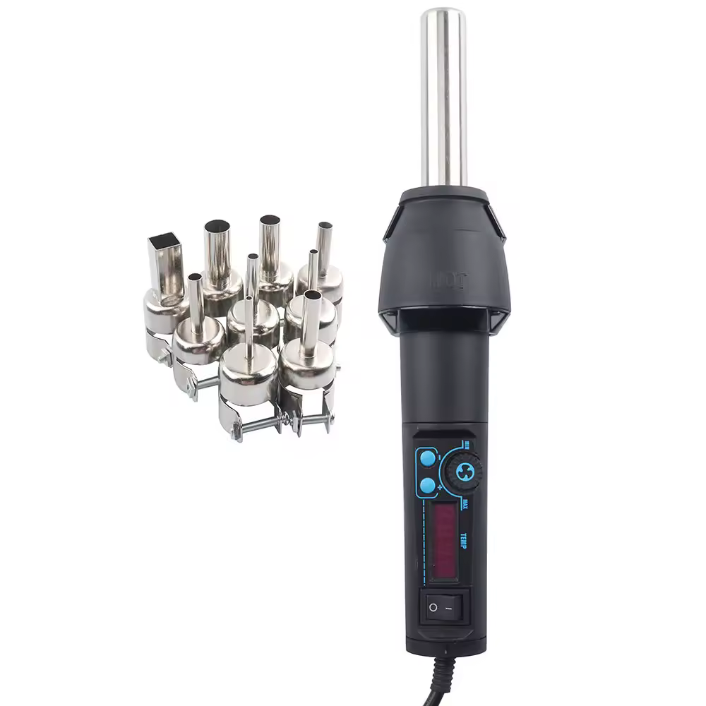 תחנת פיצוץ אוויר חם אלקטרונית מתכווננת LCD במהירות 650W עם IC SMD BGA + צינור 650W