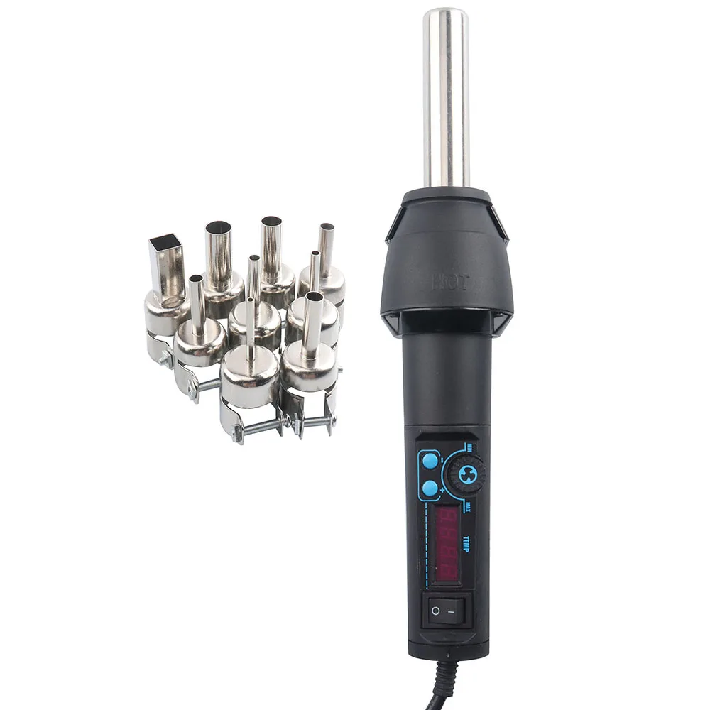 Pistola de ar Quente Eletrônica Ajustável Lcd Estação de Desoldagem Rápida ic Smd Bga Bocal 650w